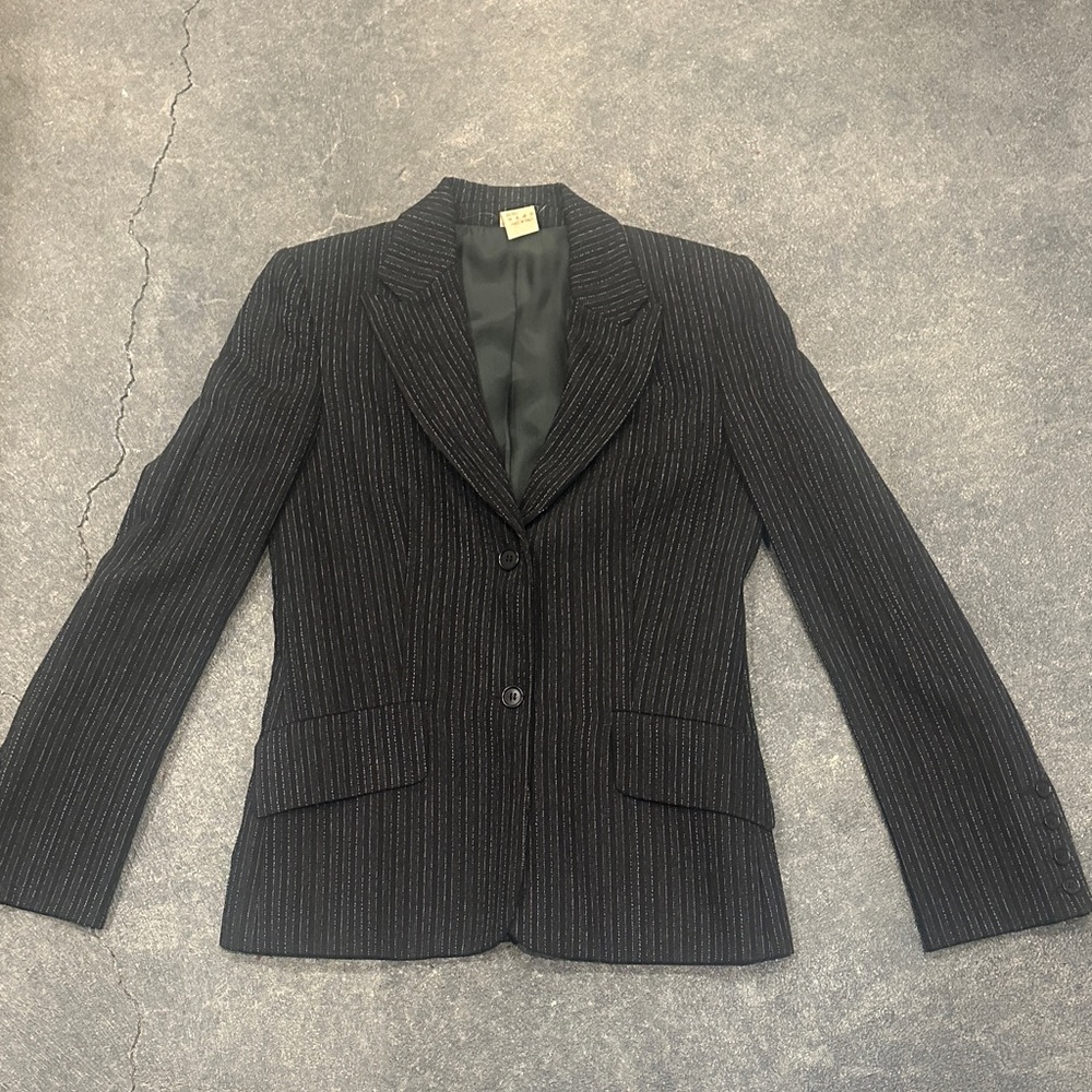 Costume National sz 6/8 wool pinstripe blazer